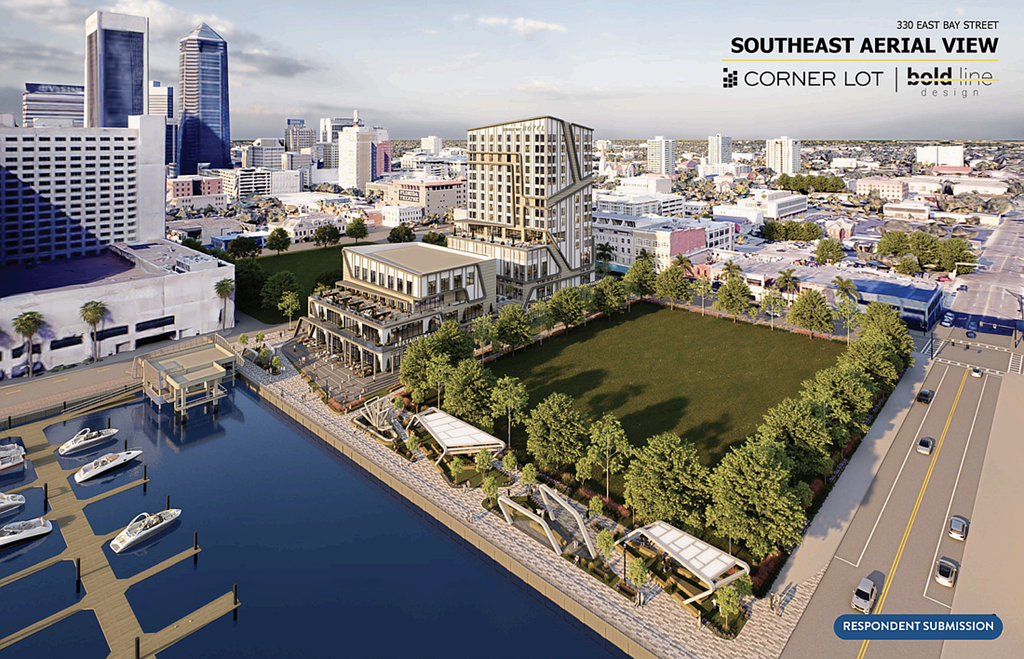 Rendering of the 330 E. Bay St. Project Proposal
