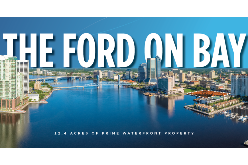 Image of Ford on Bay Site as Seen on the Downtown Jacksonville Skyline